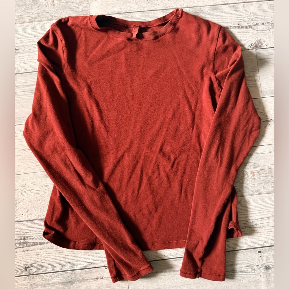 SKIMS fits everyone long sleeve top- Rust